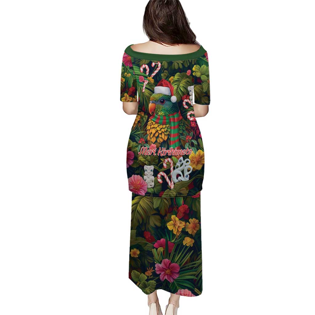 Meri Kirihimete Kakapo Santa Puletasi Merry Christmas with Tropical Vibe