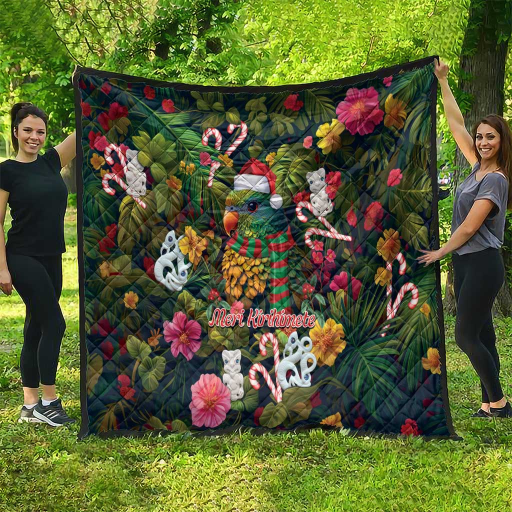 Meri Kirihimete Kakapo Santa Quilt Merry Christmas with Tropical Vibe LT9 - Polynesian Pride