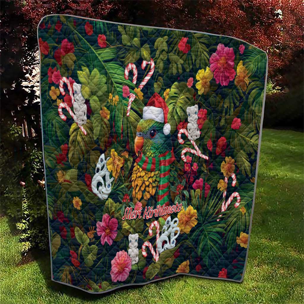 Meri Kirihimete Kakapo Santa Quilt Merry Christmas with Tropical Vibe LT9 - Polynesian Pride
