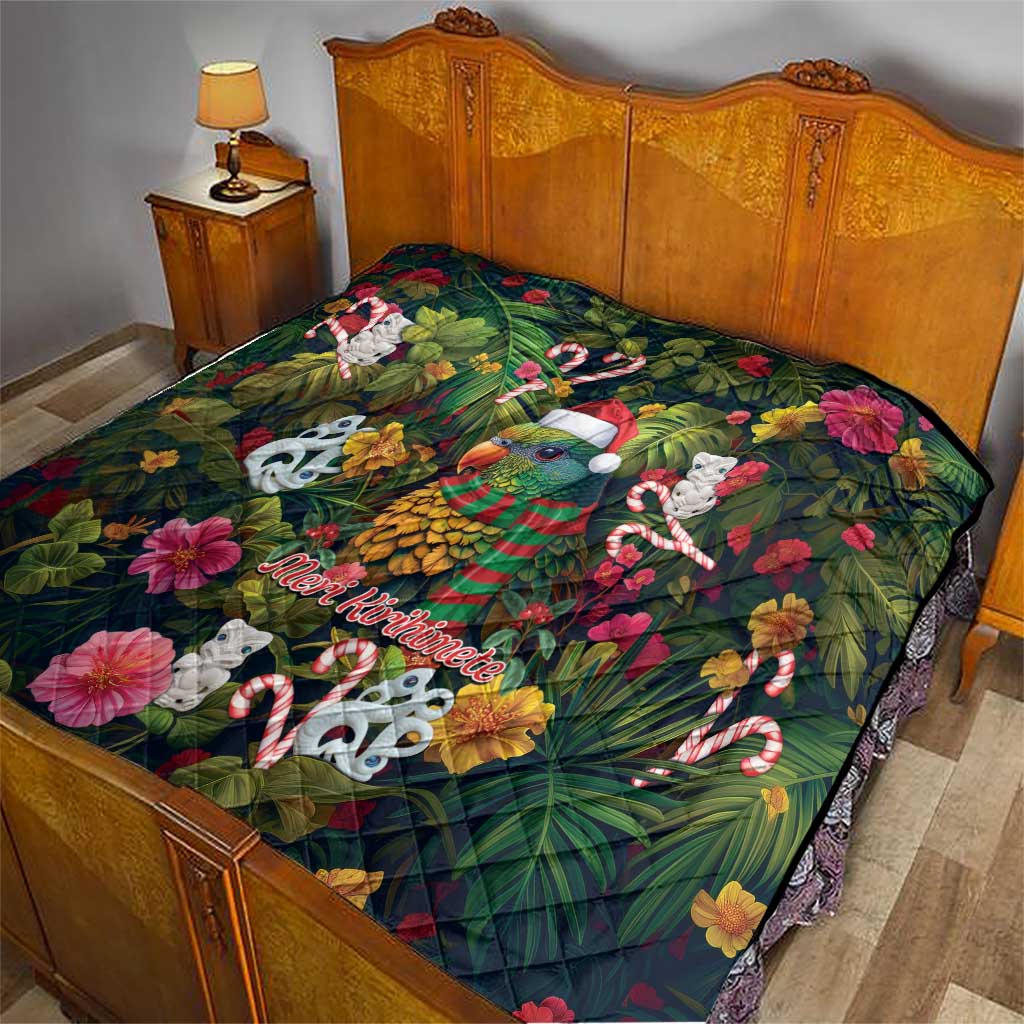 Meri Kirihimete Kakapo Santa Quilt Merry Christmas with Tropical Vibe LT9 - Polynesian Pride