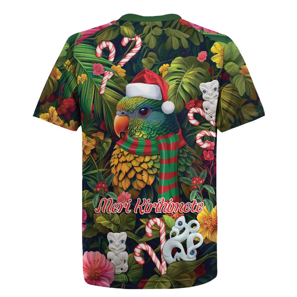 Meri Kirihimete Kakapo Santa Rugby Jersey Merry Christmas with Tropical Vibe LT9 - Polynesian Pride