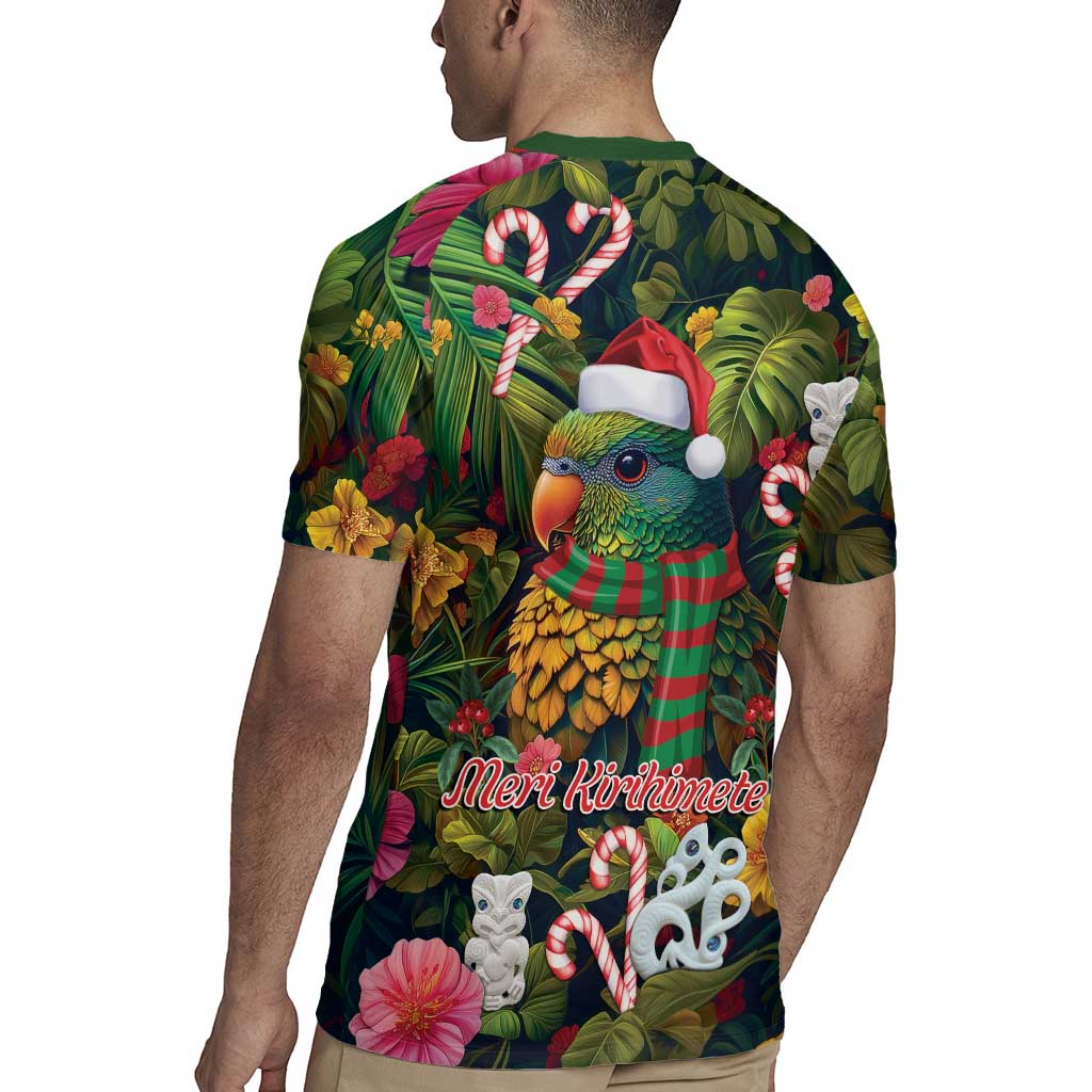 Meri Kirihimete Kakapo Santa Rugby Jersey Merry Christmas with Tropical Vibe LT9 - Polynesian Pride