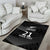 New Zealand Cricket Custom Area Rug Potae Pango Black Fern Pattern