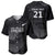 New Zealand Cricket Custom Baseball Jersey Potae Pango Black Fern Pattern