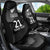 New Zealand Cricket Custom Car Seat Cover Potae Pango Black Fern Pattern