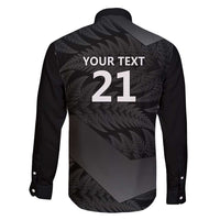 New Zealand Cricket Custom Family Matching Puletasi and Hawaiian Shirt Potae Pango Black Fern Pattern LT9 - Polynesian Pride