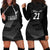 New Zealand Cricket Custom Hoodie Dress Potae Pango Black Fern Pattern