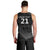 New Zealand Cricket Custom Men Tank Top Potae Pango Black Fern Pattern