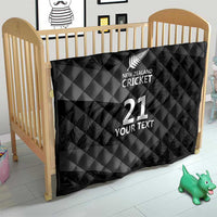 New Zealand Cricket Custom Quilt Potae Pango Black Fern Pattern LT9 - Polynesian Pride
