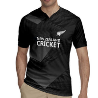 New Zealand Cricket Custom Rugby Jersey Potae Pango Black Fern Pattern LT9 - Polynesian Pride