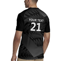 New Zealand Cricket Custom Rugby Jersey Potae Pango Black Fern Pattern LT9 - Polynesian Pride
