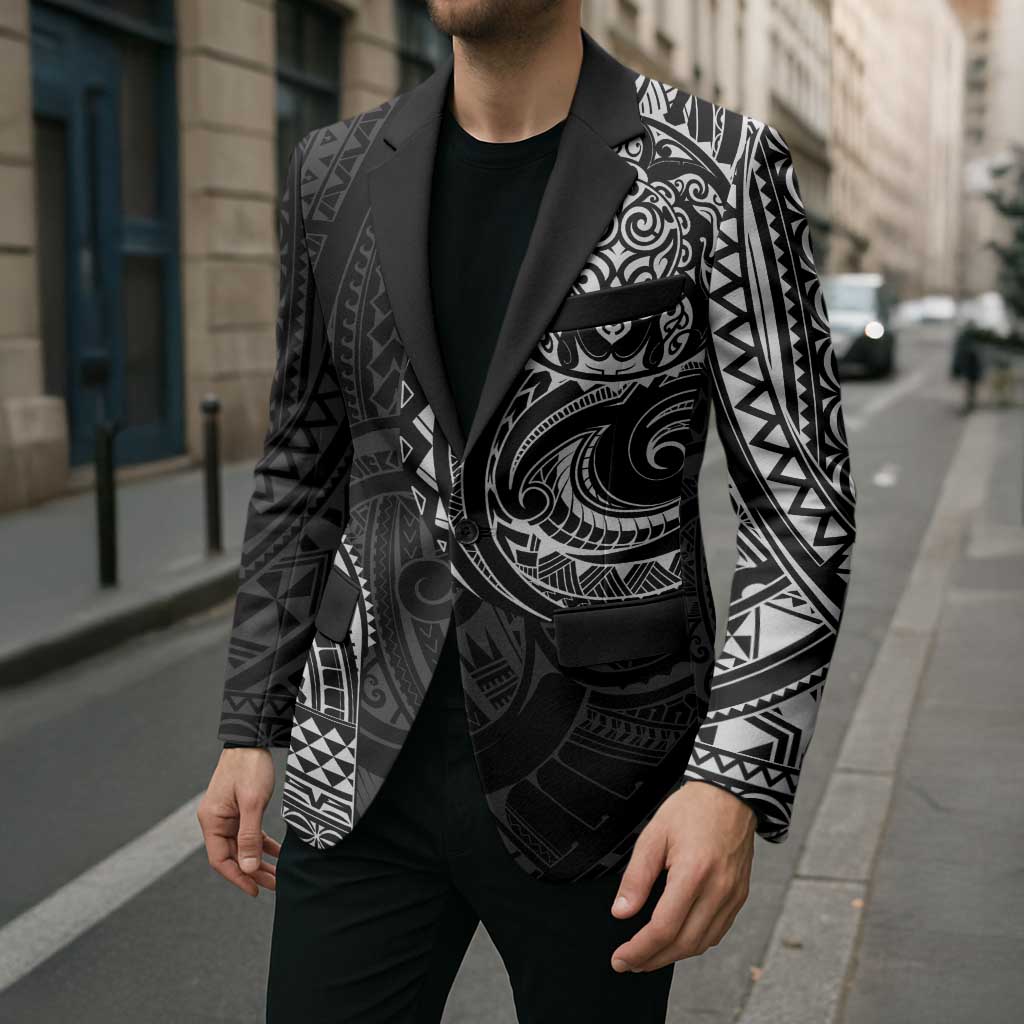 Polynesian Turtle Tribal Tattoo Blazer Black Style - Polynesian Pride