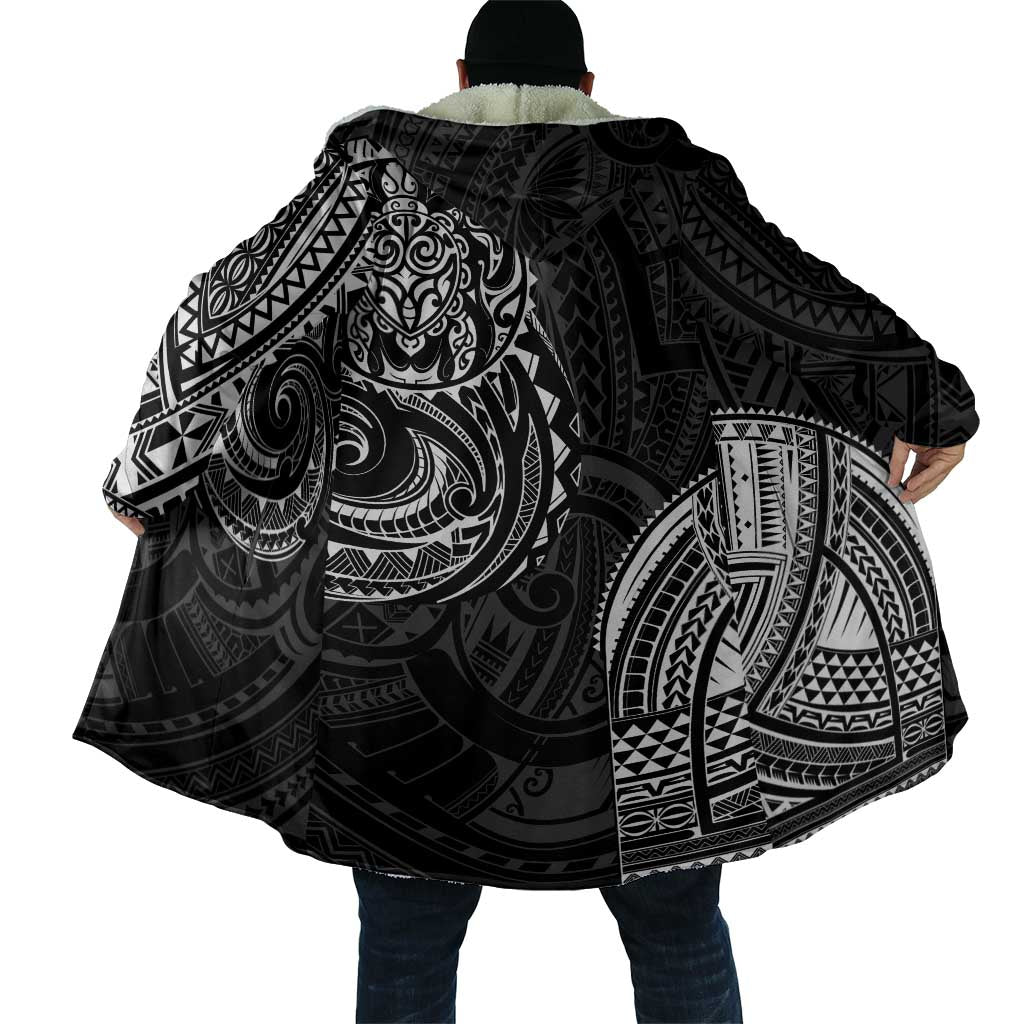 Polynesian Turtle Tribal Tattoo Cloak Black Style - Polynesian Pride