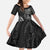 Polynesian Turtle Tribal Tattoo Family Matching Off The Shoulder Long Sleeve Dress and Hawaiian Shirt Black Style