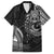 Polynesian Turtle Tribal Tattoo Family Matching Off The Shoulder Long Sleeve Dress and Hawaiian Shirt Black Style
