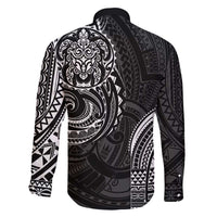 Polynesian Turtle Tribal Tattoo Family Matching Off Shoulder Maxi Dress and Hawaiian Shirt Black Style LT9 - Polynesian Pride