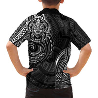 Polynesian Turtle Tribal Tattoo Family Matching Summer Maxi Dress and Hawaiian Shirt Black Style LT9 - Polynesian Pride