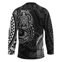Polynesian Turtle Tribal Tattoo Hockey Jersey Black Style - Polynesian Pride