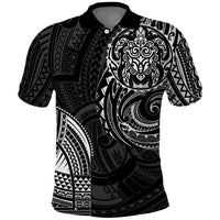 Polynesian Turtle Tribal Tattoo Polo Shirt Black Style LT9 Black - Polynesian Pride