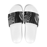 Polynesian Turtle Tribal Tattoo Slide Sandals Black Style - Polynesian Pride