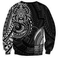 Polynesian Turtle Tribal Tattoo Sweatshirt Black Style LT9 - Polynesian Pride