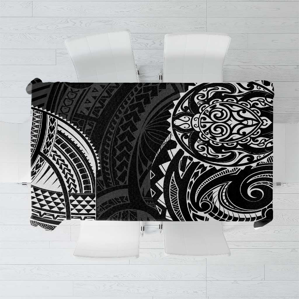 Polynesian Turtle Tribal Tattoo Tablecloth Black Style LT9 Black - Polynesian Pride