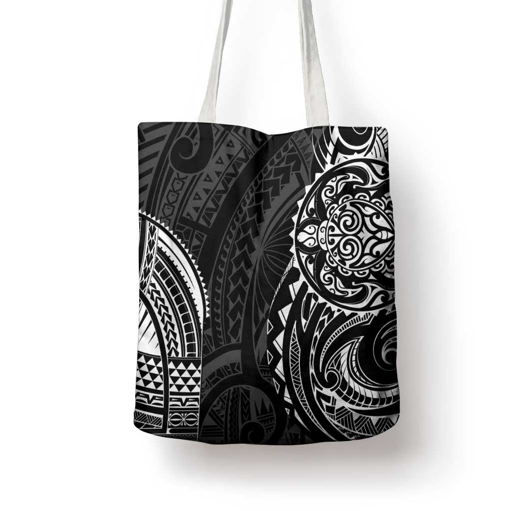 Polynesian Turtle Tribal Tattoo Tote Bag Black Style - Polynesian Pride