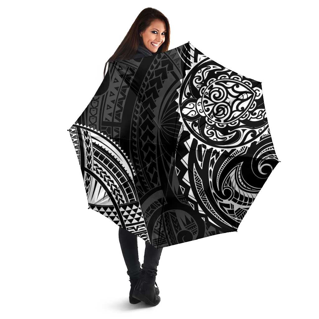 Polynesian Turtle Tribal Tattoo Umbrella Black Style - Polynesian Pride
