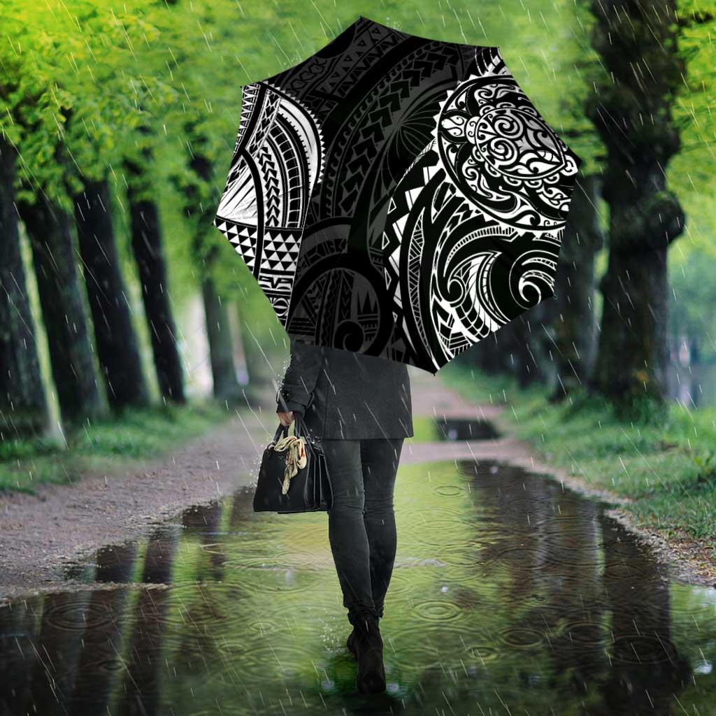 Polynesian Turtle Tribal Tattoo Umbrella Black Style - Polynesian Pride