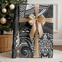 Polynesian Turtle Tribal Tattoo Wrapping Paper Black Style - Polynesian Pride