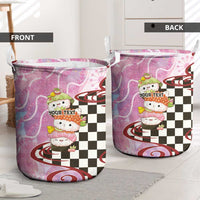 Personalized Japanese Kawaii Sushi Roll Laundry Basket Wagara Palaka Pattern LT9 - Polynesian Pride