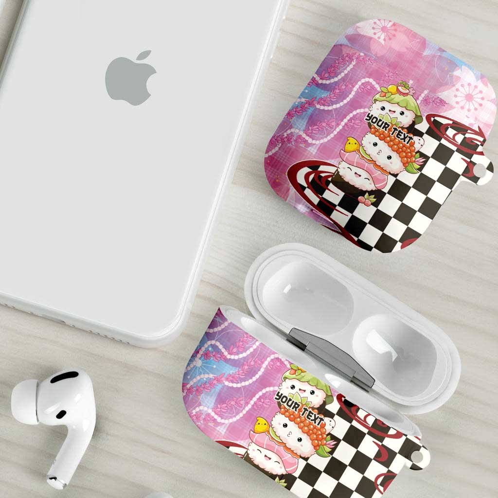 Personalized Japanese Kawaii Sushi Roll AirPods Case Wagara Palaka Pattern LT9 - Polynesian Pride