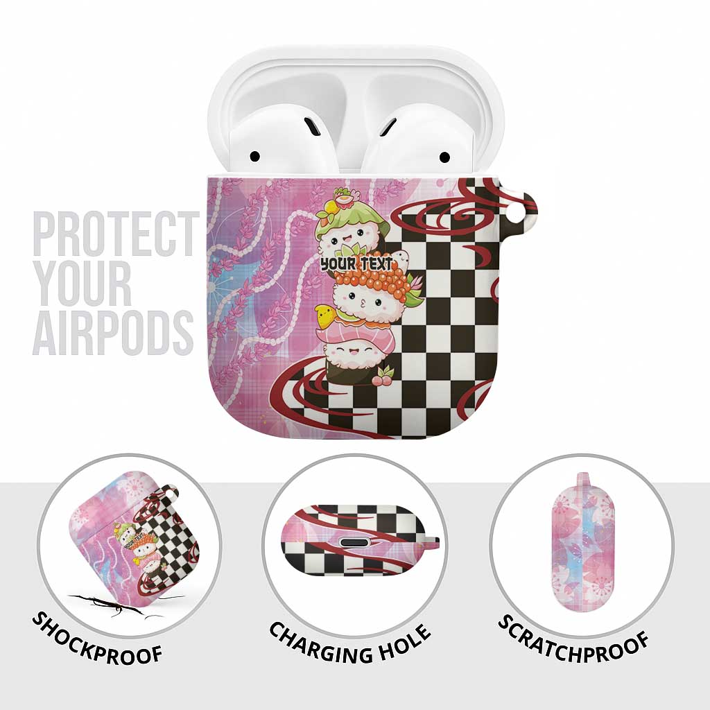 Personalized Japanese Kawaii Sushi Roll AirPods Case Wagara Palaka Pattern LT9 - Polynesian Pride