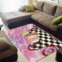 Personalized Japanese Kawaii Sushi Roll Area Rug Wagara Palaka Pattern LT9 - Polynesian Pride