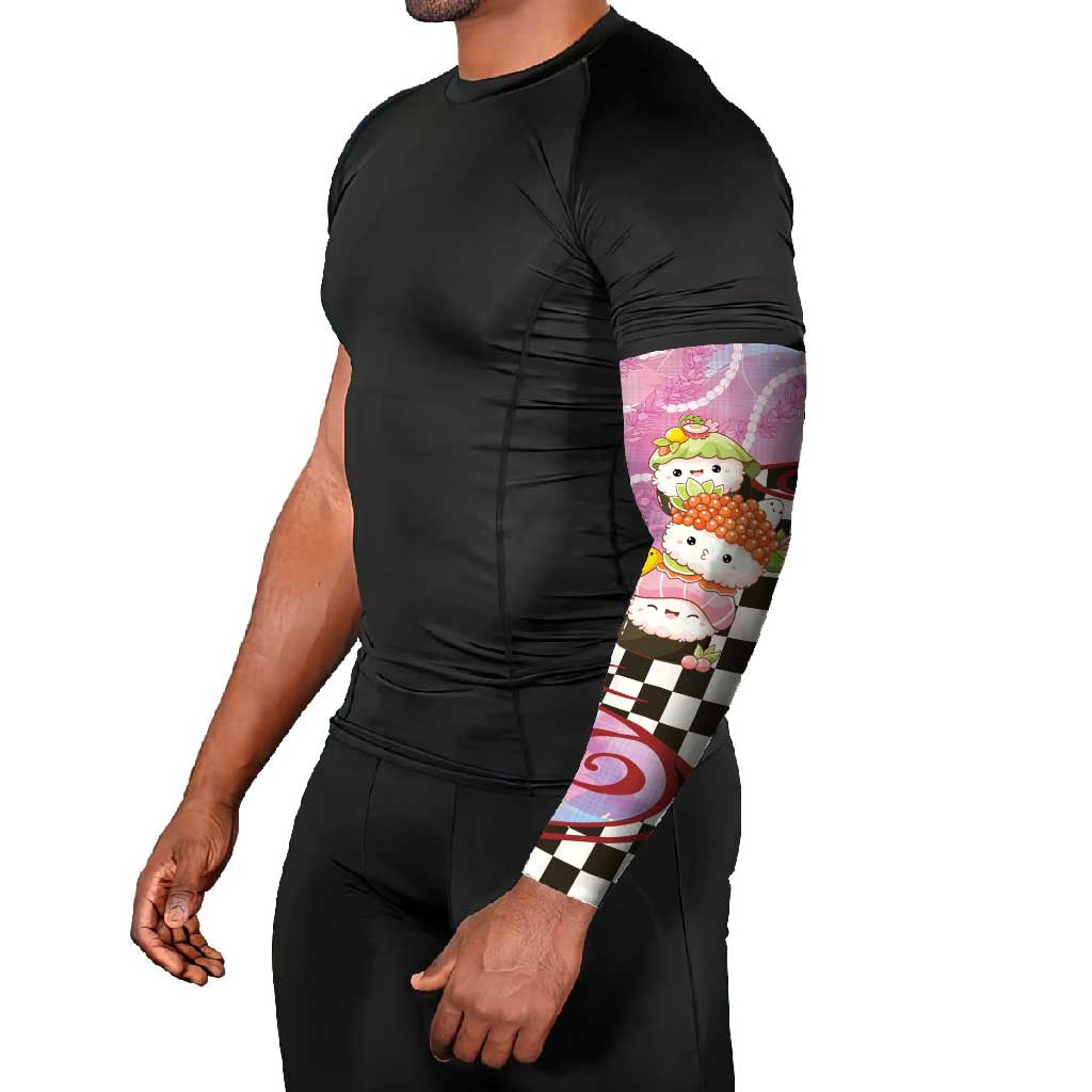 Personalized Japanese Kawaii Sushi Roll Arm Sleeves Wagara Palaka Pattern