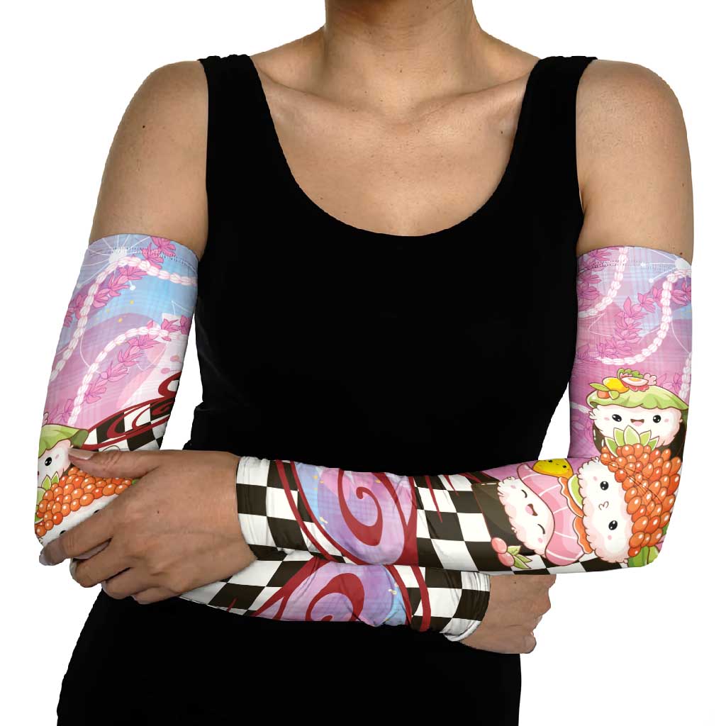 Personalized Japanese Kawaii Sushi Roll Arm Sleeves Wagara Palaka Pattern