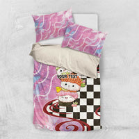 Personalized Japanese Kawaii Sushi Roll Bedding Set Wagara Palaka Pattern LT9 US Twin 172cm x 218cm Pink - Polynesian Pride