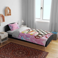 Personalized Japanese Kawaii Sushi Roll Bedding Set Wagara Palaka Pattern LT9 - Polynesian Pride