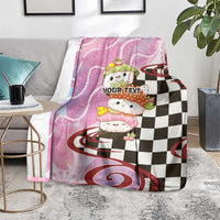 Personalized Japanese Kawaii Sushi Roll Blanket Wagara Palaka Pattern LT9 - Polynesian Pride