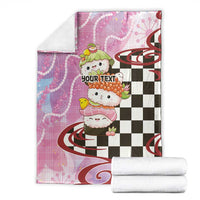 Personalized Japanese Kawaii Sushi Roll Blanket Wagara Palaka Pattern LT9 - Polynesian Pride