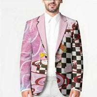 Personalized Japanese Kawaii Sushi Roll Blazer Wagara Palaka Pattern LT9 - Polynesian Pride