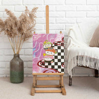 Personalized Japanese Kawaii Sushi Roll Canvas Wall Art Wagara Palaka Pattern LT9 - Polynesian Pride