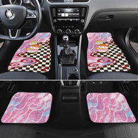 Personalized Japanese Kawaii Sushi Roll Car Mats Wagara Palaka Pattern LT9 Set 4pcs Pink - Polynesian Pride