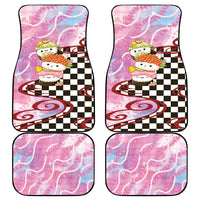Personalized Japanese Kawaii Sushi Roll Car Mats Wagara Palaka Pattern LT9 - Polynesian Pride