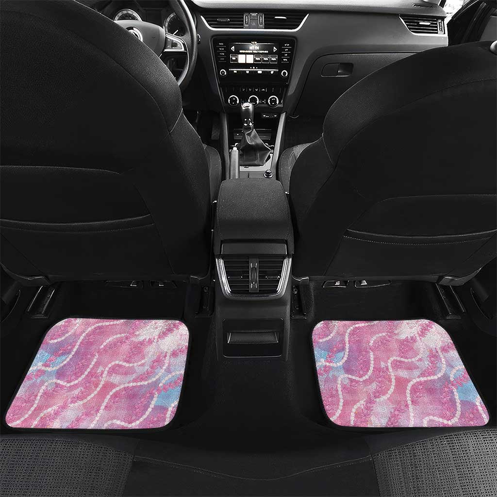 Personalized Japanese Kawaii Sushi Roll Car Mats Wagara Palaka Pattern LT9 Set 2pcs - Back Pink - Polynesian Pride