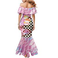 Personalized Japanese Kawaii Sushi Roll Family Matching Mermaid Dress and Hawaiian Shirt Wagara Palaka Pattern LT9 - Polynesian Pride