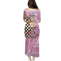 Personalized Japanese Kawaii Sushi Roll Family Matching Puletasi and Hawaiian Shirt Wagara Palaka Pattern