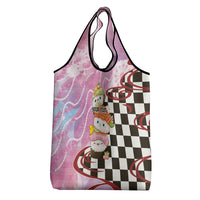 Personalized Japanese Kawaii Sushi Roll Grocery Bag Wagara Palaka Pattern