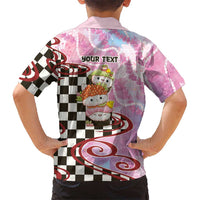 Personalized Japanese Kawaii Sushi Roll Hawaiian Shirt Wagara Palaka Pattern