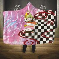 Personalized Japanese Kawaii Sushi Roll Hooded Blanket Wagara Palaka Pattern LT9 - Polynesian Pride